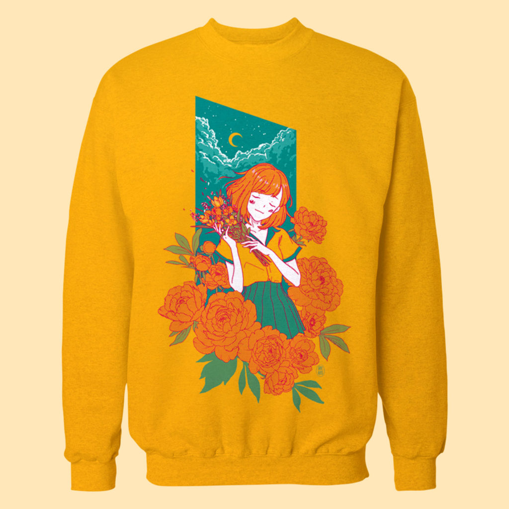 navy floral shirt