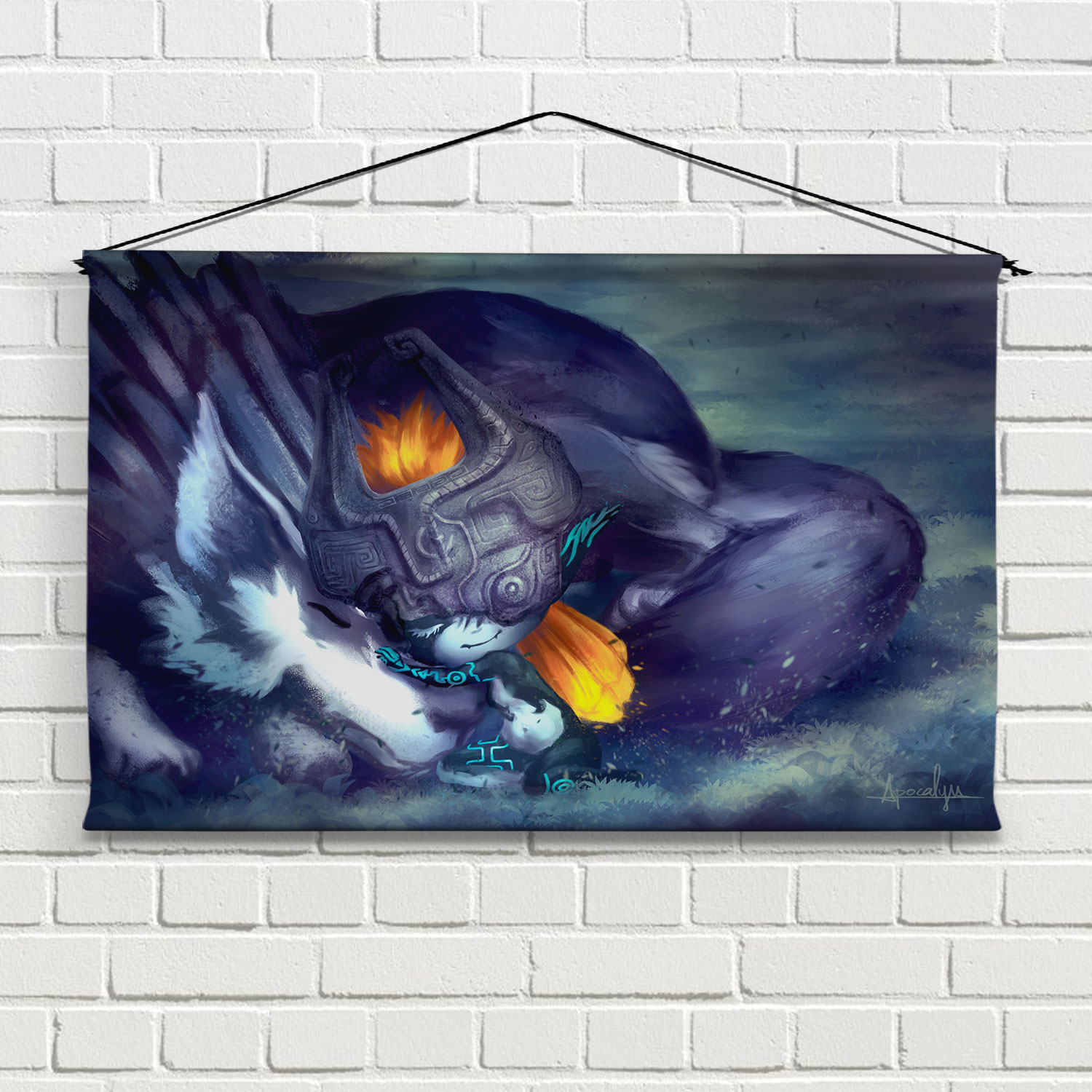 Midna and Wolf Link – Wall Scroll – apocalyss