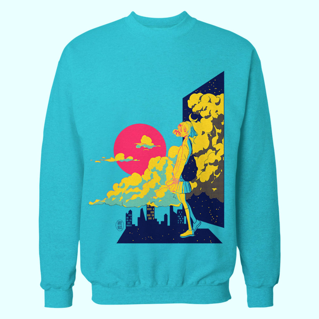 Neon Nighttime | Neon Vaporwave Aesthetic Sweatshirt | apocalyss