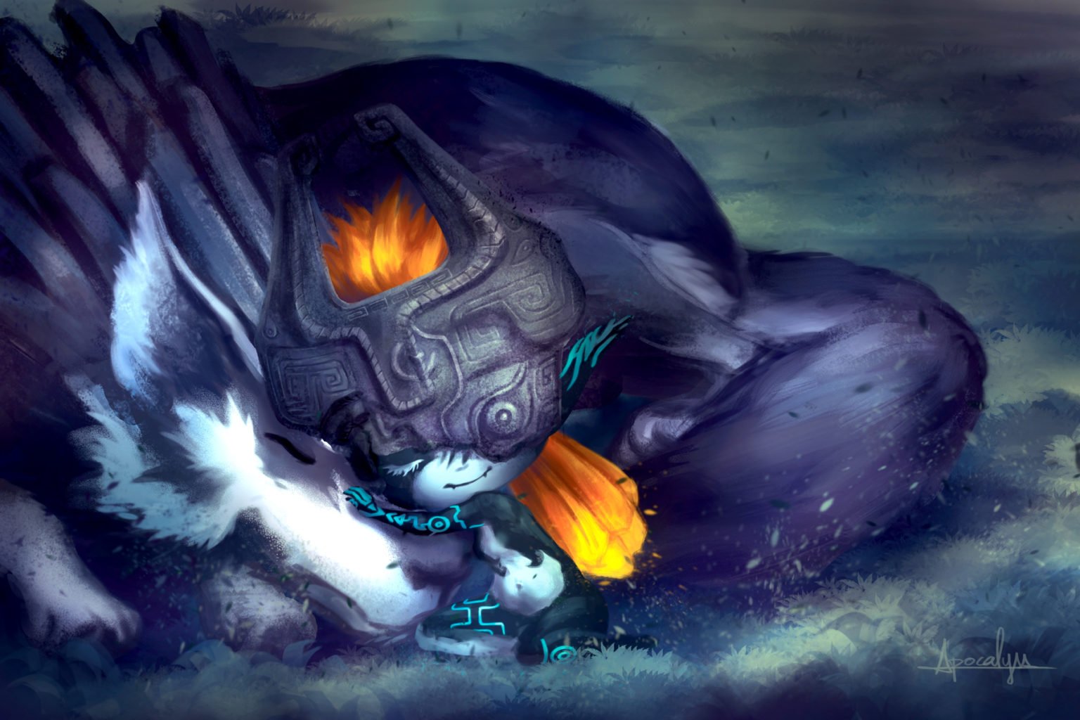 Midna and Wolf Link Print | apocalyss